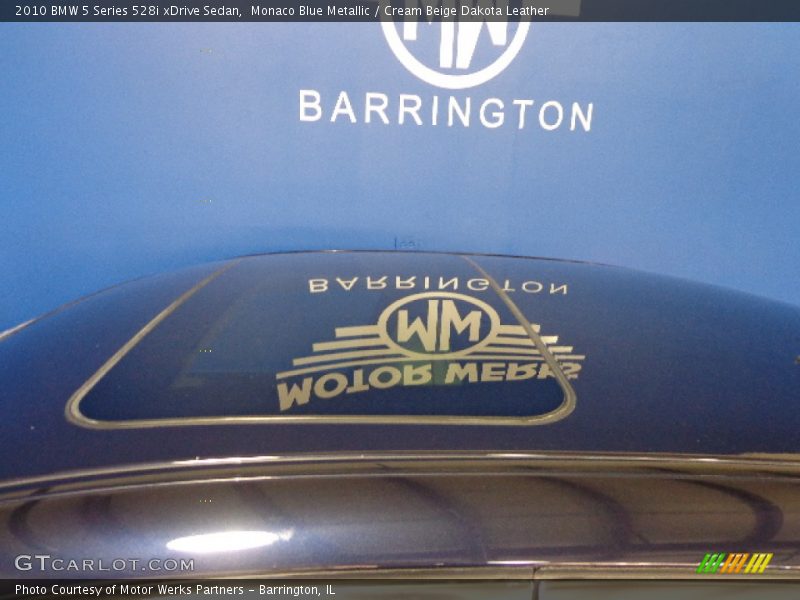 Monaco Blue Metallic / Cream Beige Dakota Leather 2010 BMW 5 Series 528i xDrive Sedan