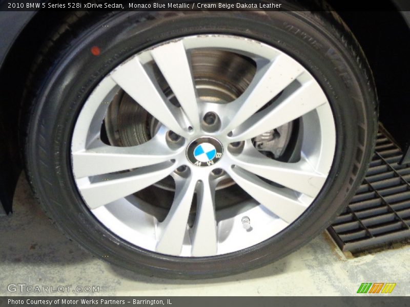 Monaco Blue Metallic / Cream Beige Dakota Leather 2010 BMW 5 Series 528i xDrive Sedan