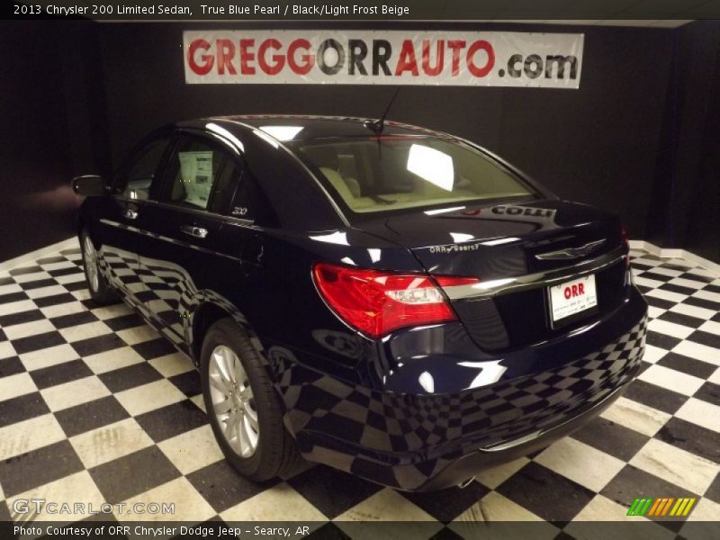 True Blue Pearl / Black/Light Frost Beige 2013 Chrysler 200 Limited Sedan