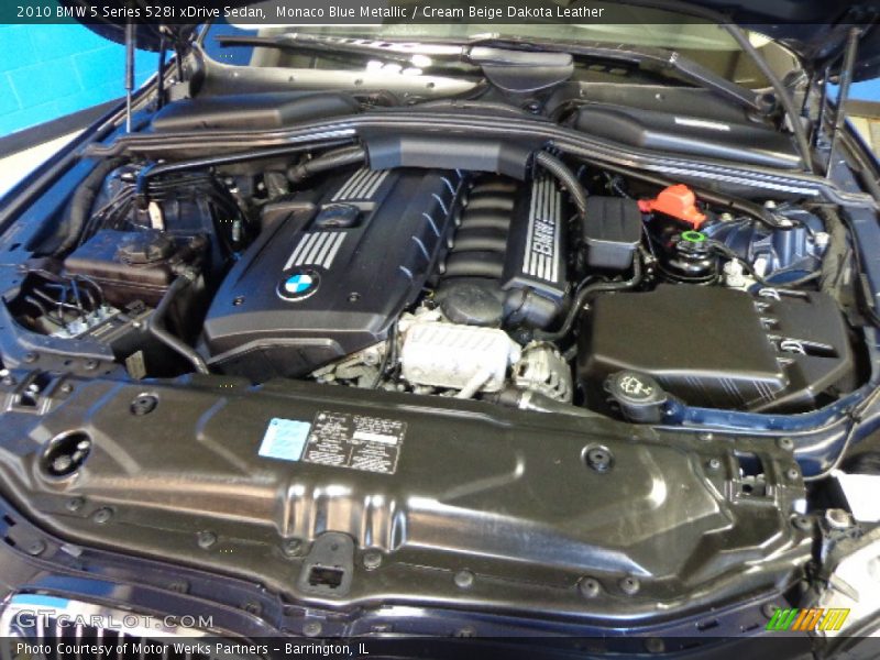 Monaco Blue Metallic / Cream Beige Dakota Leather 2010 BMW 5 Series 528i xDrive Sedan