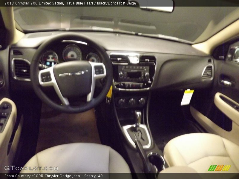 True Blue Pearl / Black/Light Frost Beige 2013 Chrysler 200 Limited Sedan