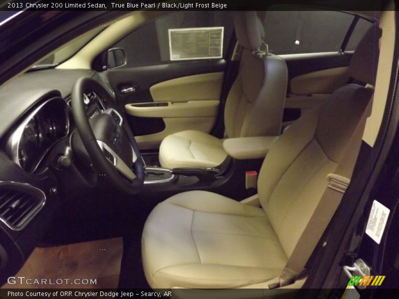 True Blue Pearl / Black/Light Frost Beige 2013 Chrysler 200 Limited Sedan