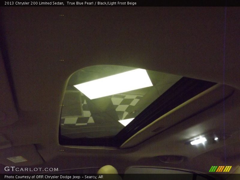 True Blue Pearl / Black/Light Frost Beige 2013 Chrysler 200 Limited Sedan