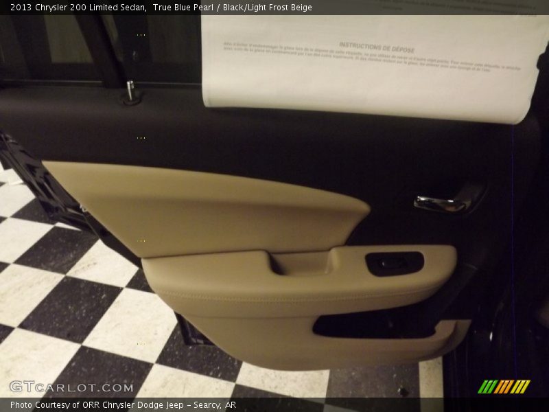 True Blue Pearl / Black/Light Frost Beige 2013 Chrysler 200 Limited Sedan