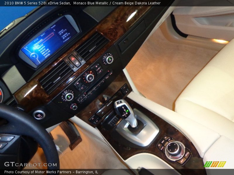 Monaco Blue Metallic / Cream Beige Dakota Leather 2010 BMW 5 Series 528i xDrive Sedan