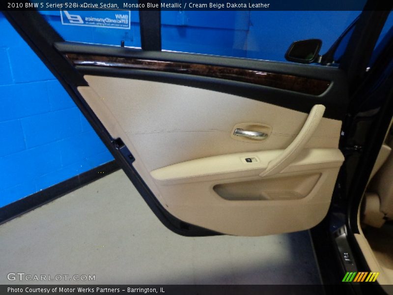 Monaco Blue Metallic / Cream Beige Dakota Leather 2010 BMW 5 Series 528i xDrive Sedan