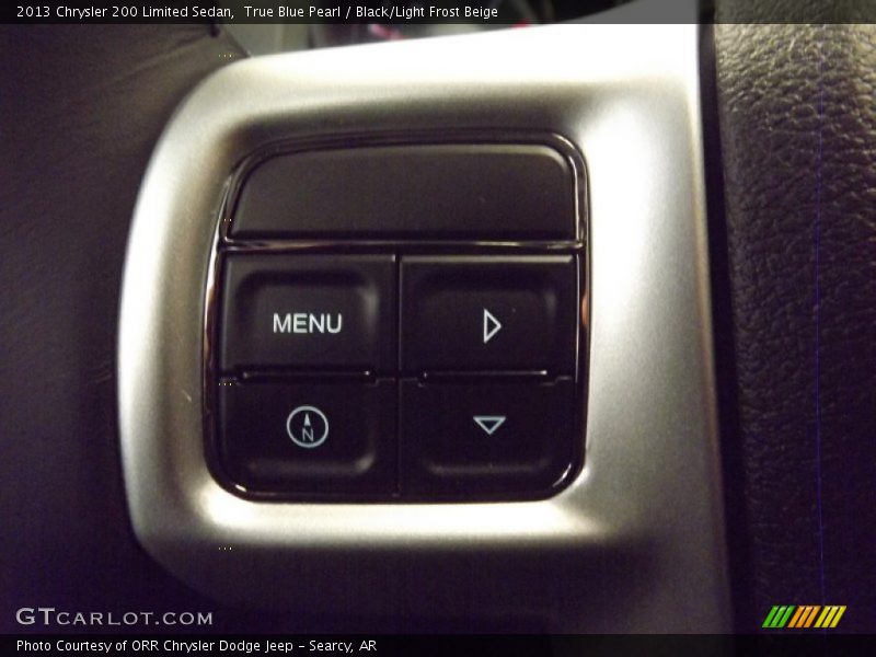 True Blue Pearl / Black/Light Frost Beige 2013 Chrysler 200 Limited Sedan