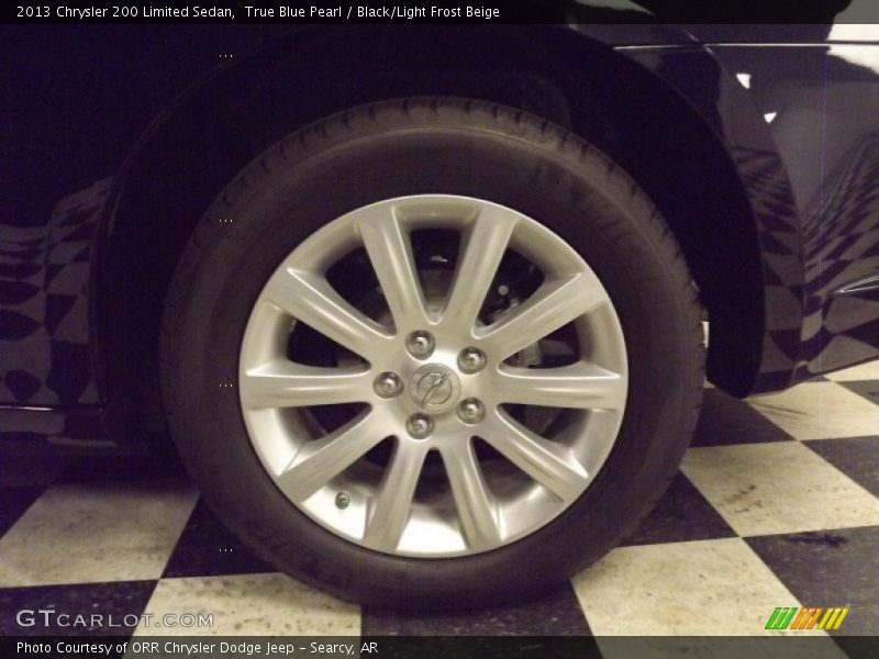 True Blue Pearl / Black/Light Frost Beige 2013 Chrysler 200 Limited Sedan