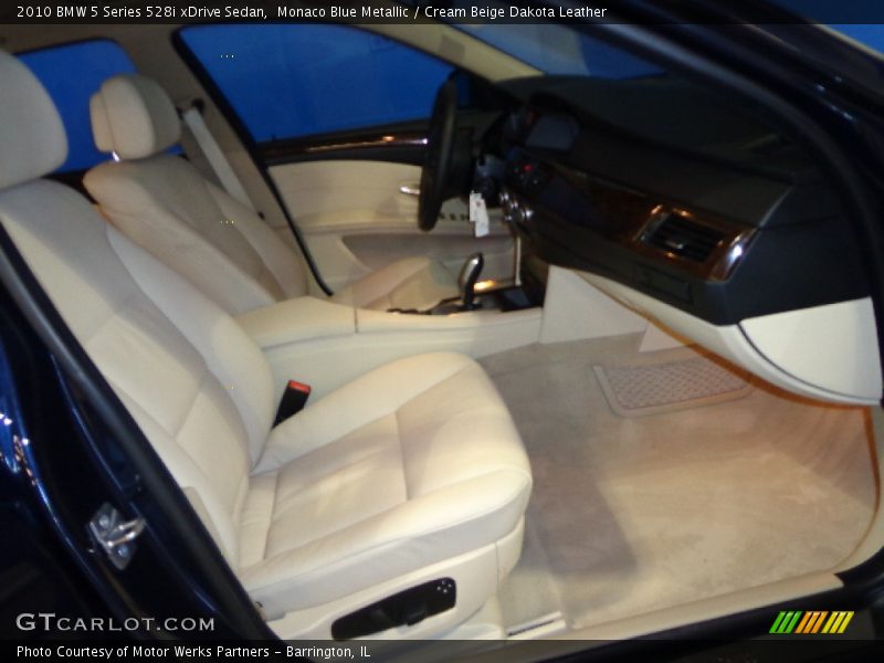Monaco Blue Metallic / Cream Beige Dakota Leather 2010 BMW 5 Series 528i xDrive Sedan