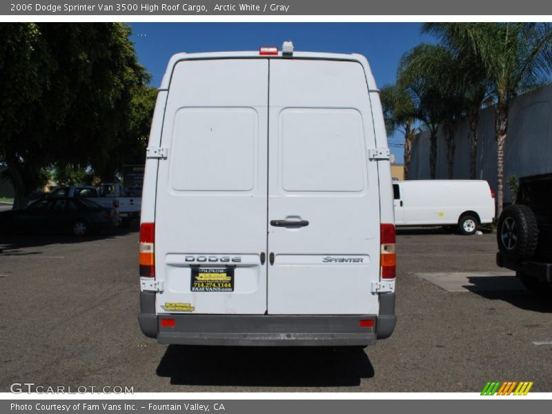 Arctic White / Gray 2006 Dodge Sprinter Van 3500 High Roof Cargo