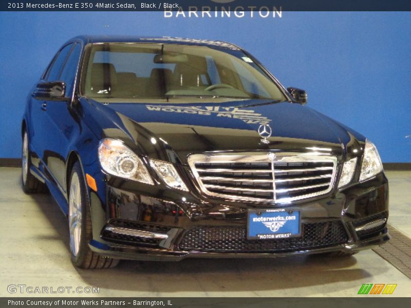 Black / Black 2013 Mercedes-Benz E 350 4Matic Sedan