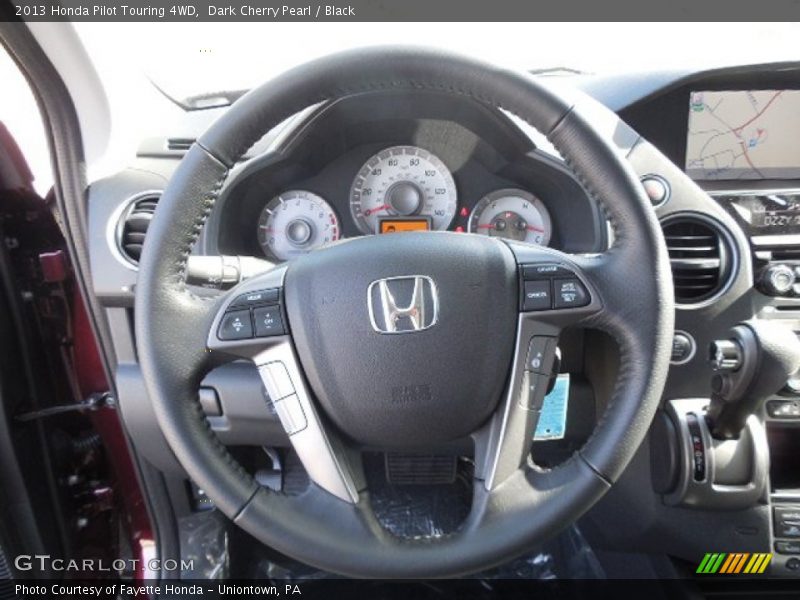Dark Cherry Pearl / Black 2013 Honda Pilot Touring 4WD