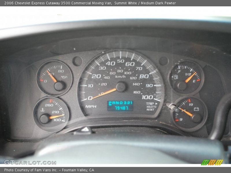  2006 Express Cutaway 3500 Commercial Moving Van 3500 Commercial Moving Van Gauges