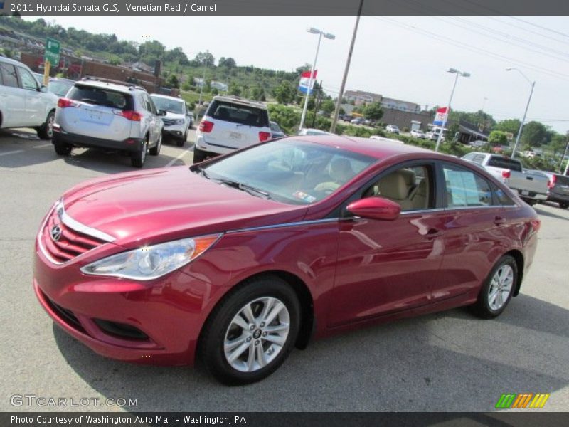 Venetian Red / Camel 2011 Hyundai Sonata GLS