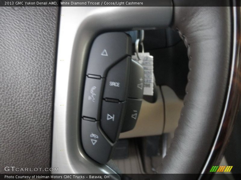 White Diamond Tricoat / Cocoa/Light Cashmere 2013 GMC Yukon Denali AWD
