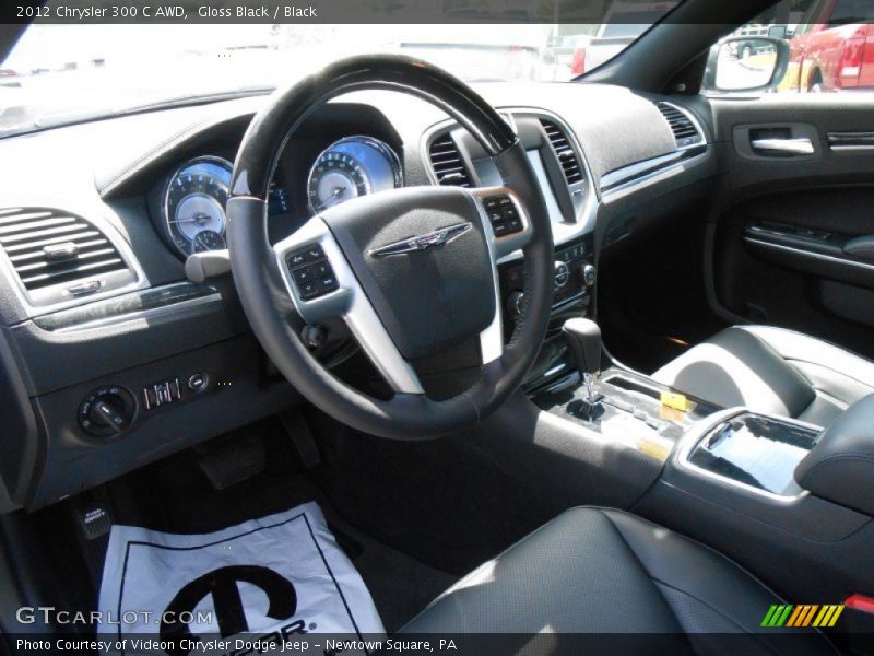 Gloss Black / Black 2012 Chrysler 300 C AWD
