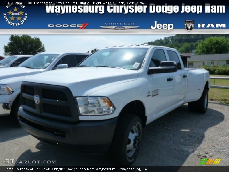 Bright White / Black/Diesel Gray 2013 Ram 3500 Tradesman Crew Cab 4x4 Dually