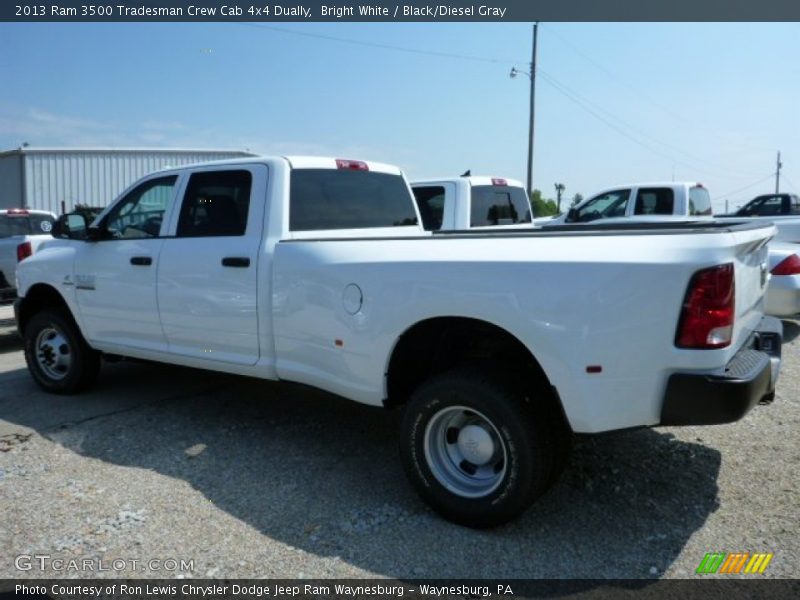Bright White / Black/Diesel Gray 2013 Ram 3500 Tradesman Crew Cab 4x4 Dually