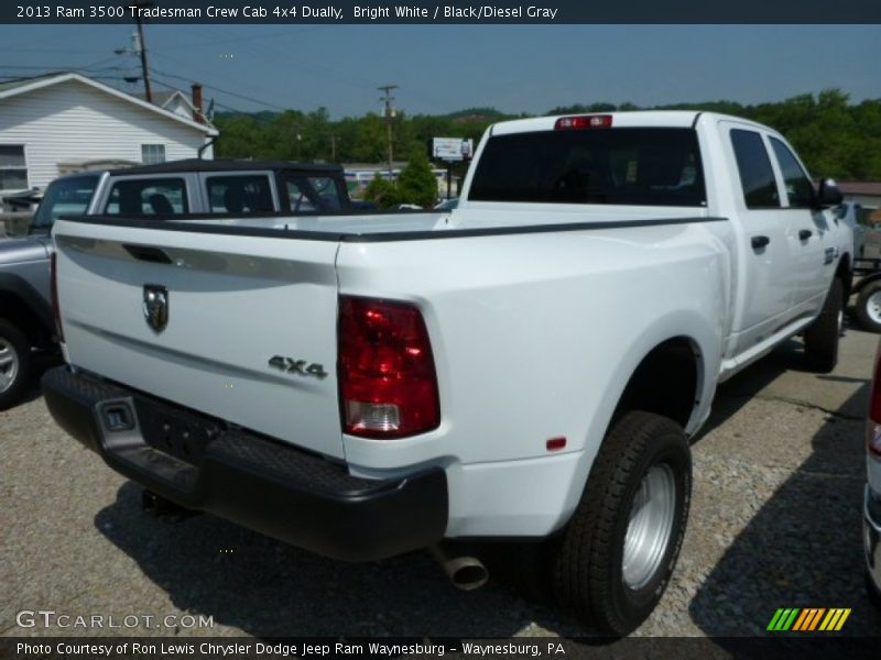 Bright White / Black/Diesel Gray 2013 Ram 3500 Tradesman Crew Cab 4x4 Dually