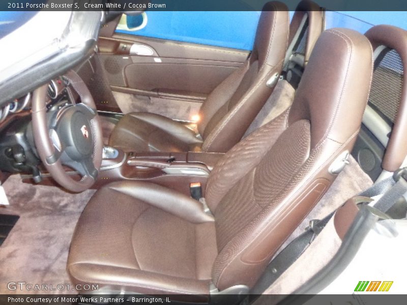 Cream White / Cocoa Brown 2011 Porsche Boxster S