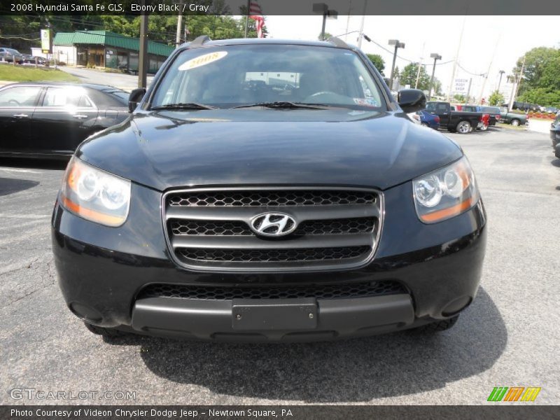 Ebony Black / Gray 2008 Hyundai Santa Fe GLS