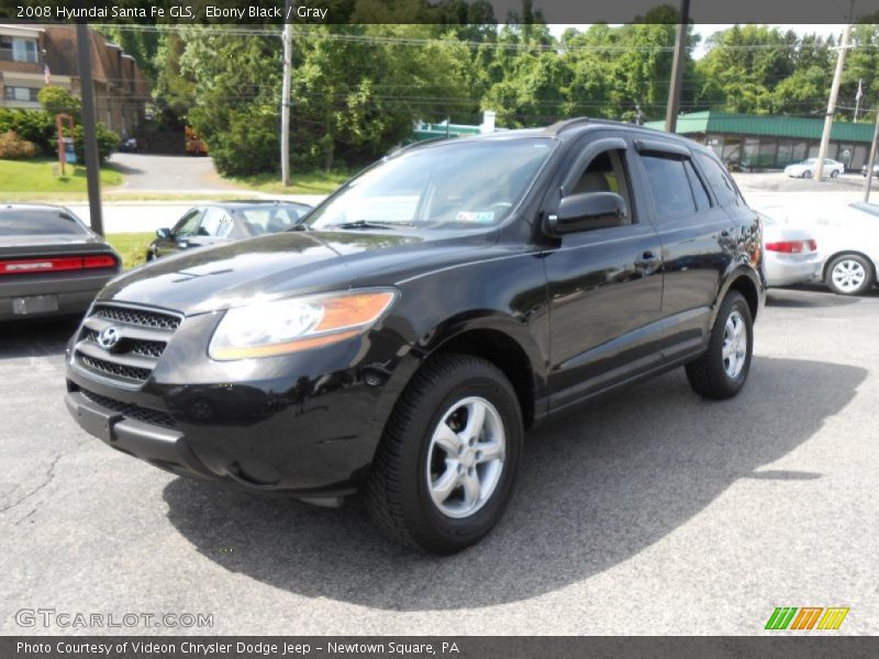 Ebony Black / Gray 2008 Hyundai Santa Fe GLS