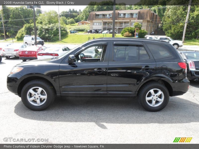 Ebony Black / Gray 2008 Hyundai Santa Fe GLS