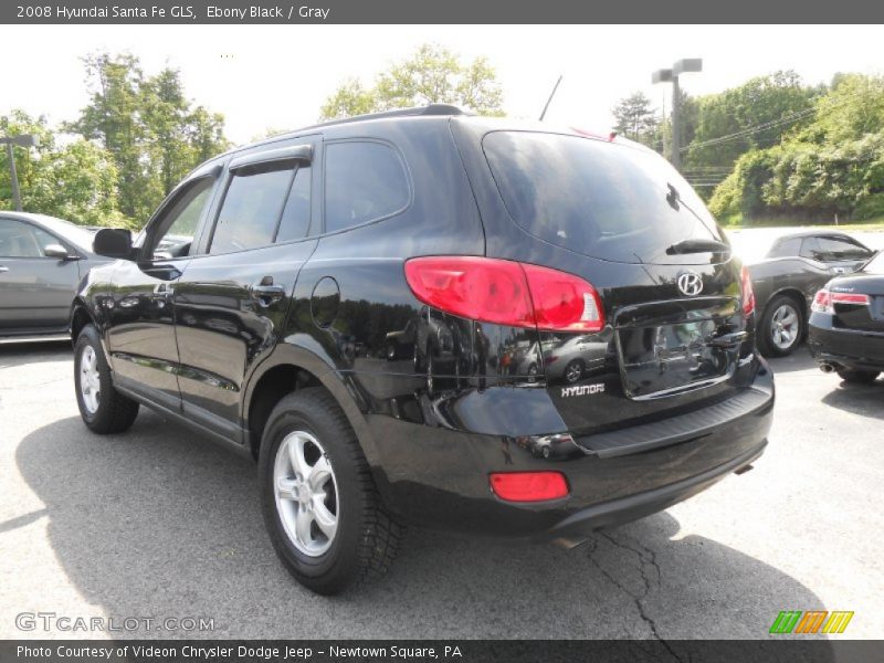 Ebony Black / Gray 2008 Hyundai Santa Fe GLS