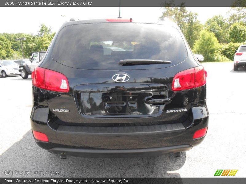 Ebony Black / Gray 2008 Hyundai Santa Fe GLS