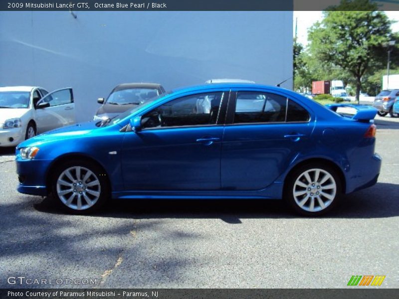 Octane Blue Pearl / Black 2009 Mitsubishi Lancer GTS