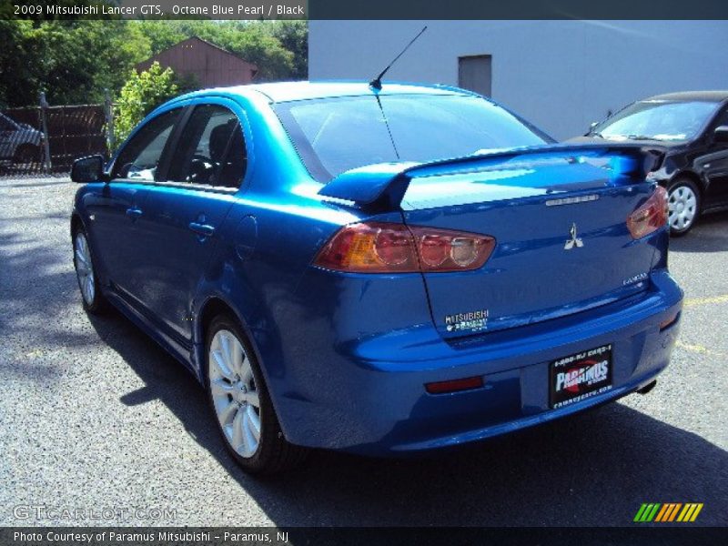Octane Blue Pearl / Black 2009 Mitsubishi Lancer GTS