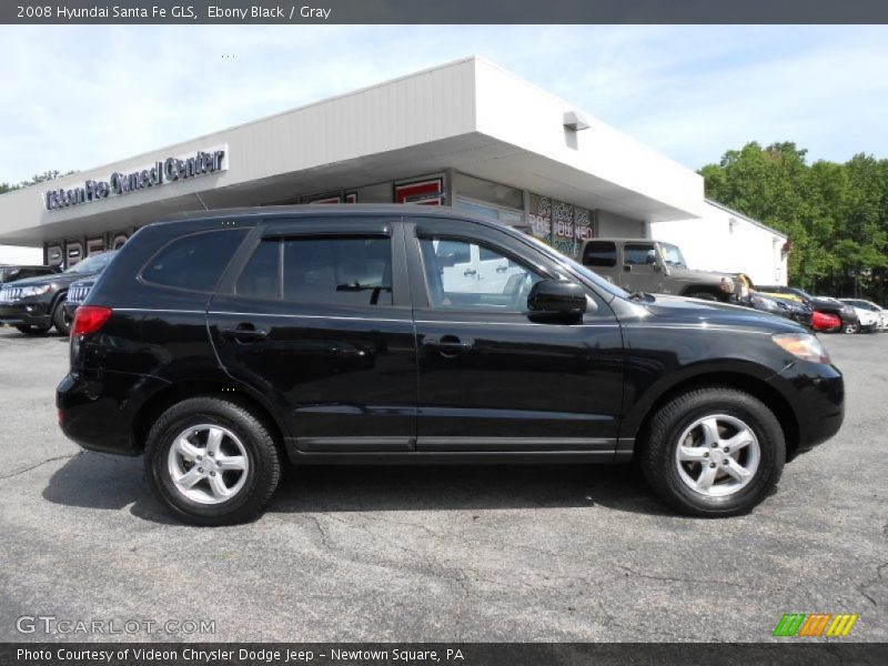 Ebony Black / Gray 2008 Hyundai Santa Fe GLS