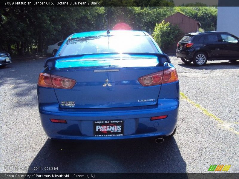 Octane Blue Pearl / Black 2009 Mitsubishi Lancer GTS