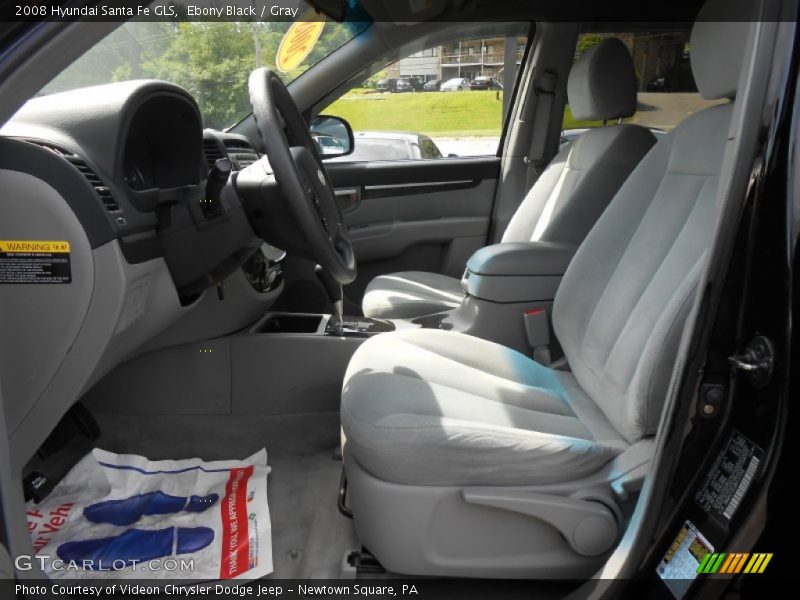 Ebony Black / Gray 2008 Hyundai Santa Fe GLS
