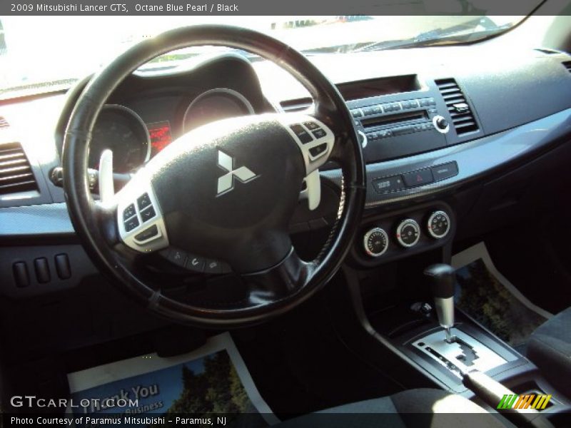 Octane Blue Pearl / Black 2009 Mitsubishi Lancer GTS