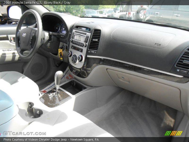 Ebony Black / Gray 2008 Hyundai Santa Fe GLS