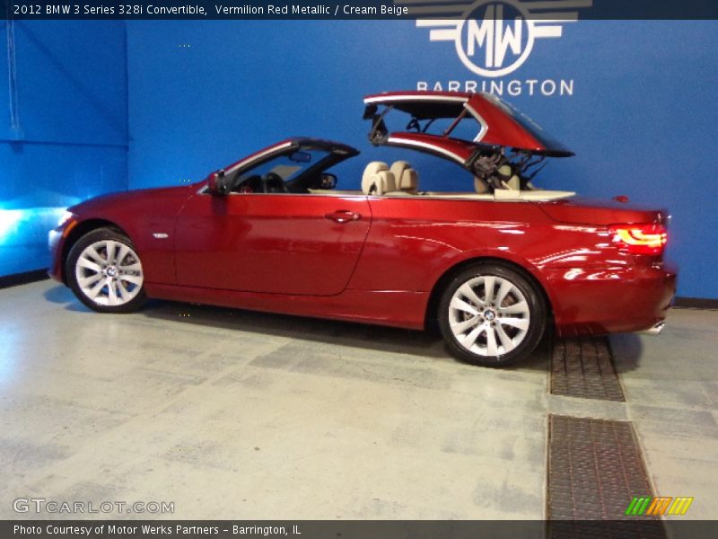 Vermilion Red Metallic / Cream Beige 2012 BMW 3 Series 328i Convertible
