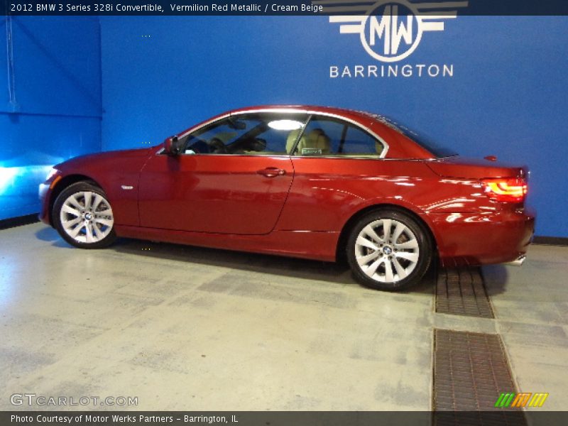 Vermilion Red Metallic / Cream Beige 2012 BMW 3 Series 328i Convertible