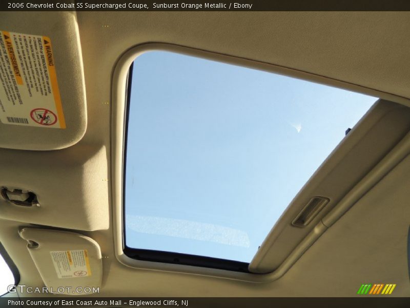 Sunroof of 2006 Cobalt SS Supercharged Coupe