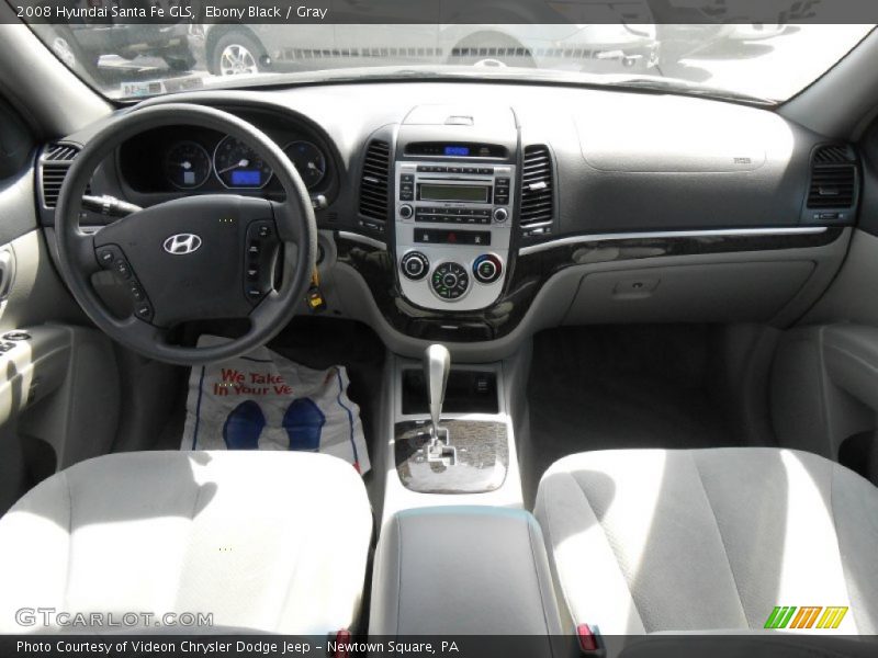 Ebony Black / Gray 2008 Hyundai Santa Fe GLS