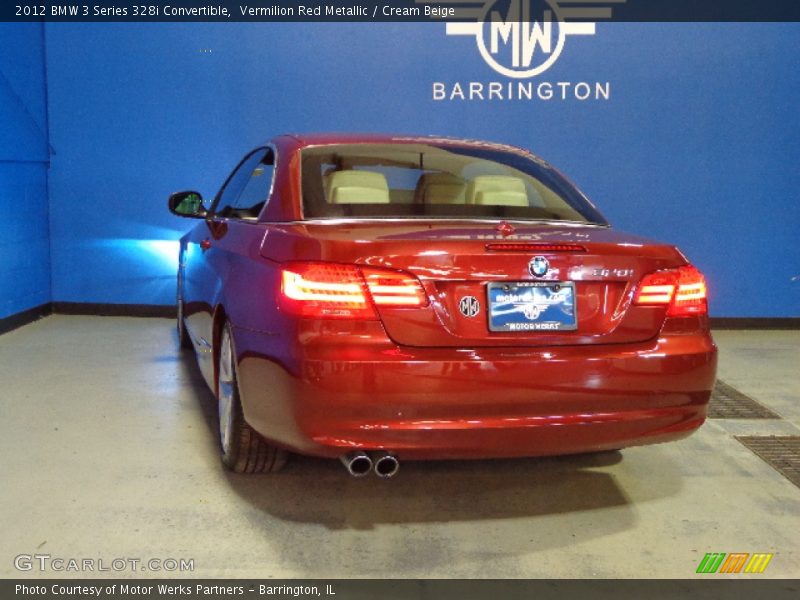 Vermilion Red Metallic / Cream Beige 2012 BMW 3 Series 328i Convertible