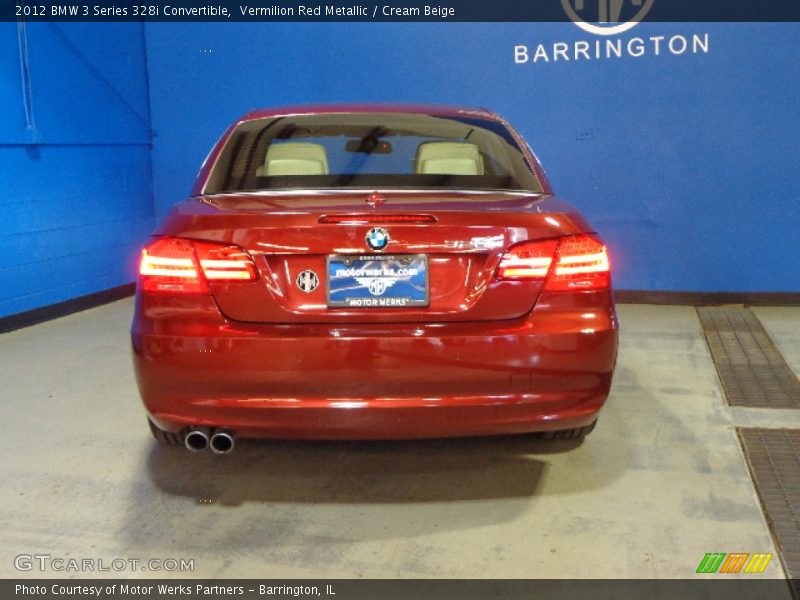 Vermilion Red Metallic / Cream Beige 2012 BMW 3 Series 328i Convertible