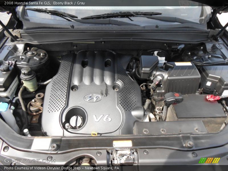 Ebony Black / Gray 2008 Hyundai Santa Fe GLS
