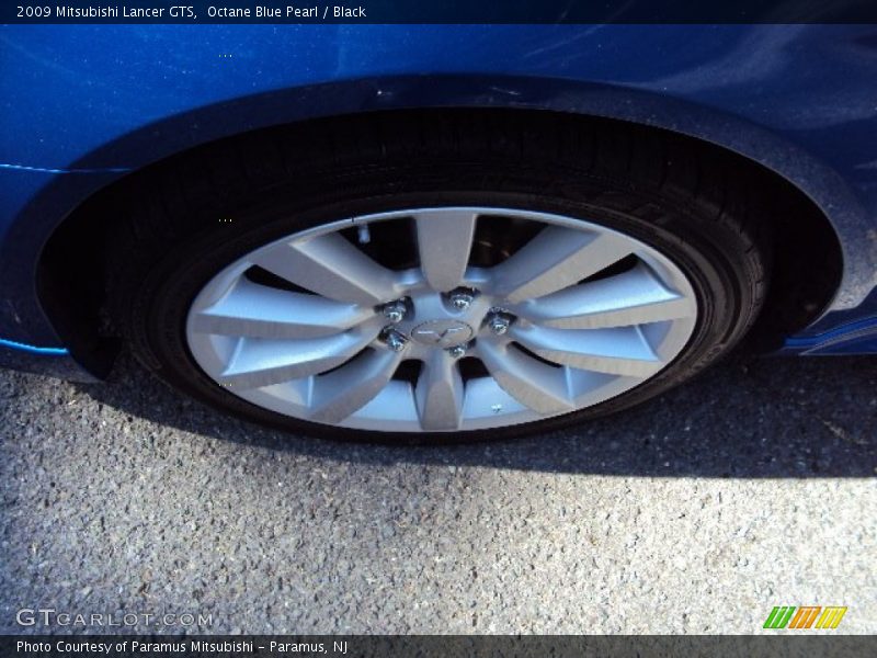 Octane Blue Pearl / Black 2009 Mitsubishi Lancer GTS