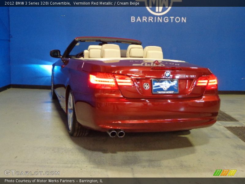 Vermilion Red Metallic / Cream Beige 2012 BMW 3 Series 328i Convertible