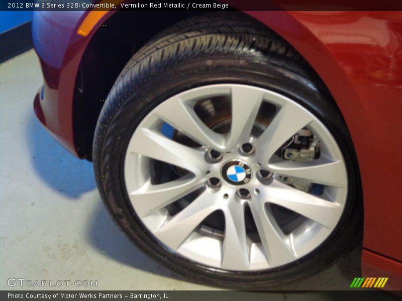 Vermilion Red Metallic / Cream Beige 2012 BMW 3 Series 328i Convertible