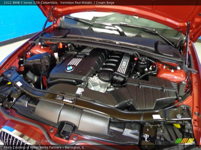 Vermilion Red Metallic / Cream Beige 2012 BMW 3 Series 328i Convertible