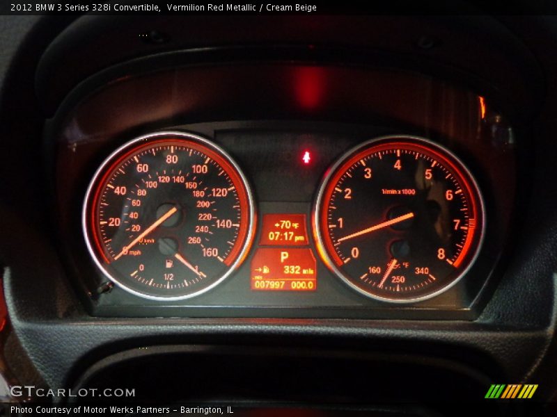 Vermilion Red Metallic / Cream Beige 2012 BMW 3 Series 328i Convertible
