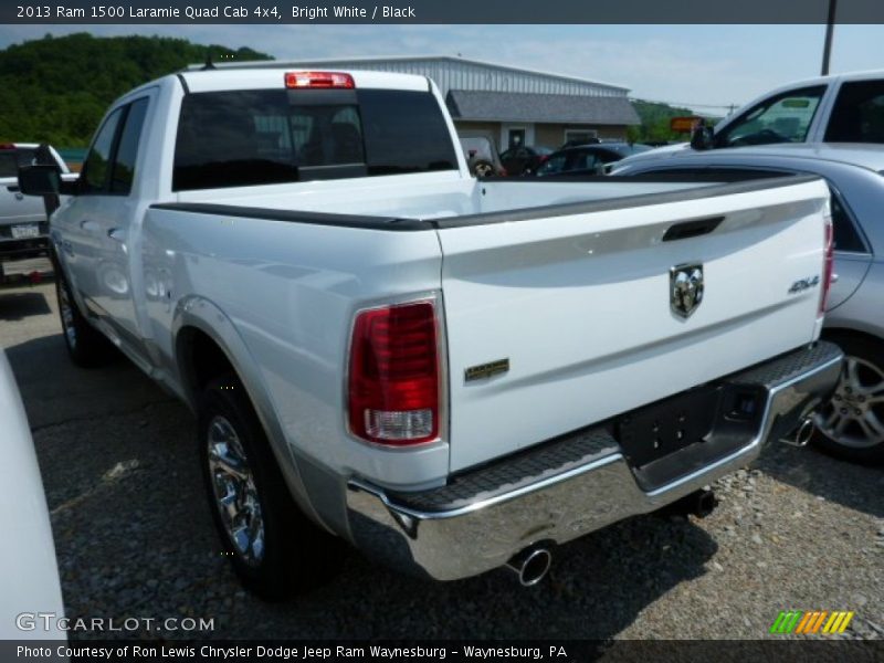 Bright White / Black 2013 Ram 1500 Laramie Quad Cab 4x4