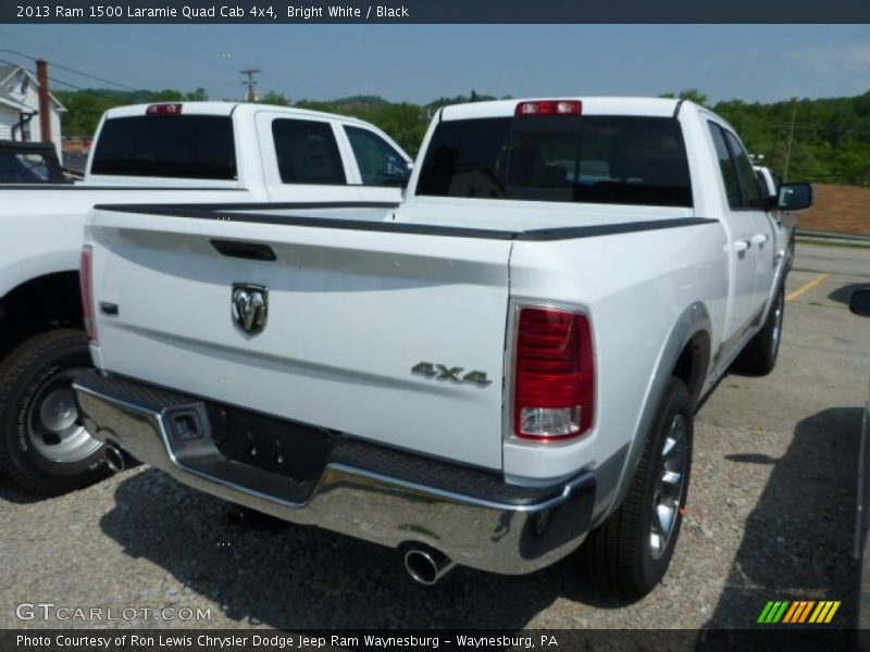 Bright White / Black 2013 Ram 1500 Laramie Quad Cab 4x4
